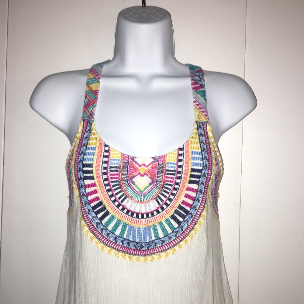 Billabong Embroidered Gauze Maxi Dress XS